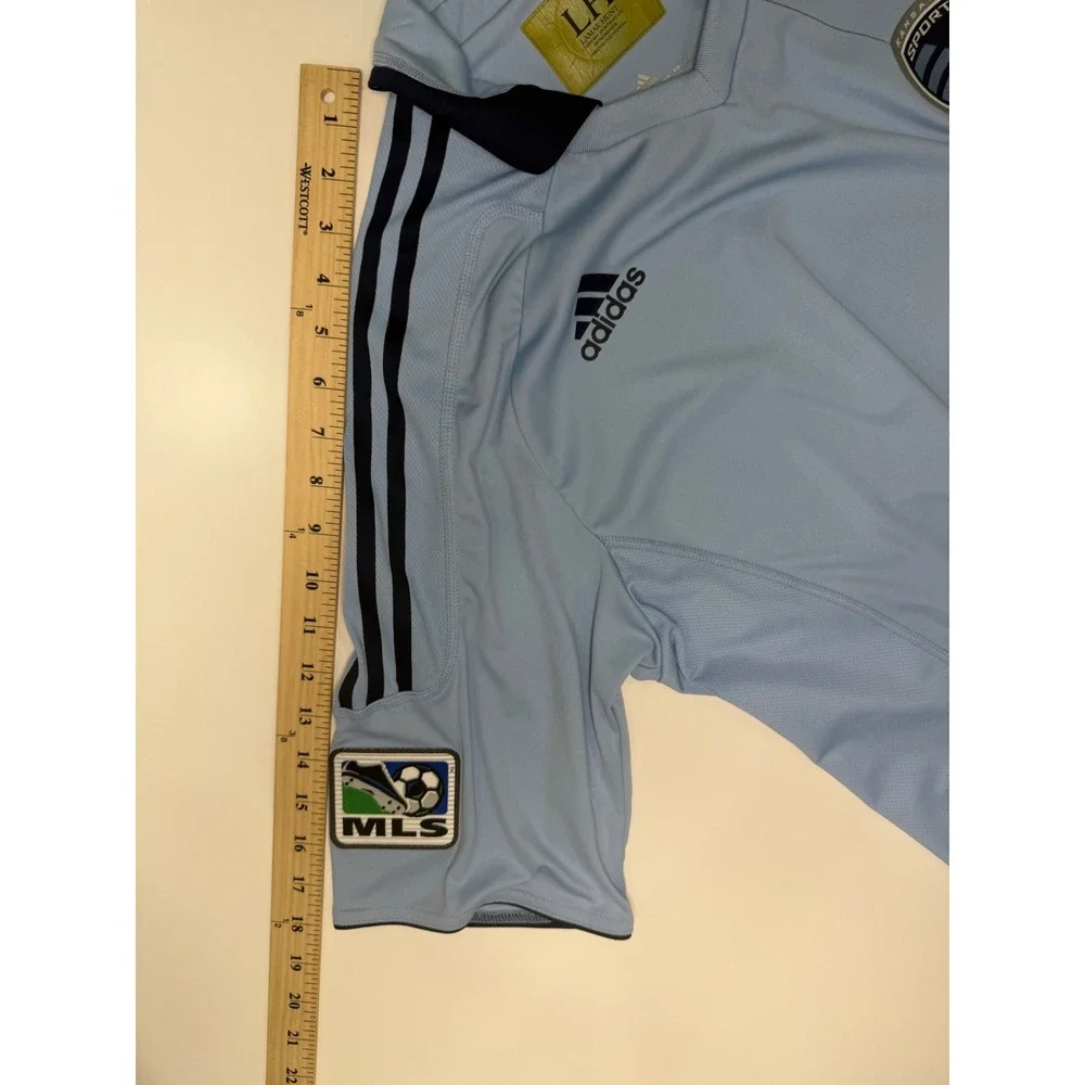 Adidas Sporting Kansas City 2011 Jersey Mens XL Light Blue MLS Soccer Lamar Hunt